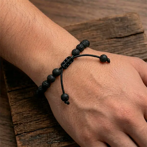 Pulsera Piedra Volcanica Habiora